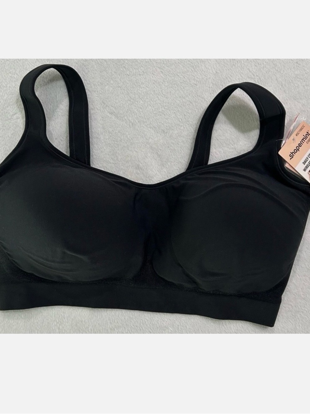 Shapermint Women’s Black Sz 4XL Daily Comfort Wireless Shaper Bra Adjustable